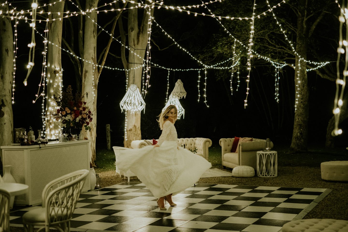 Bride on the dance-floor at byronbviewfarm